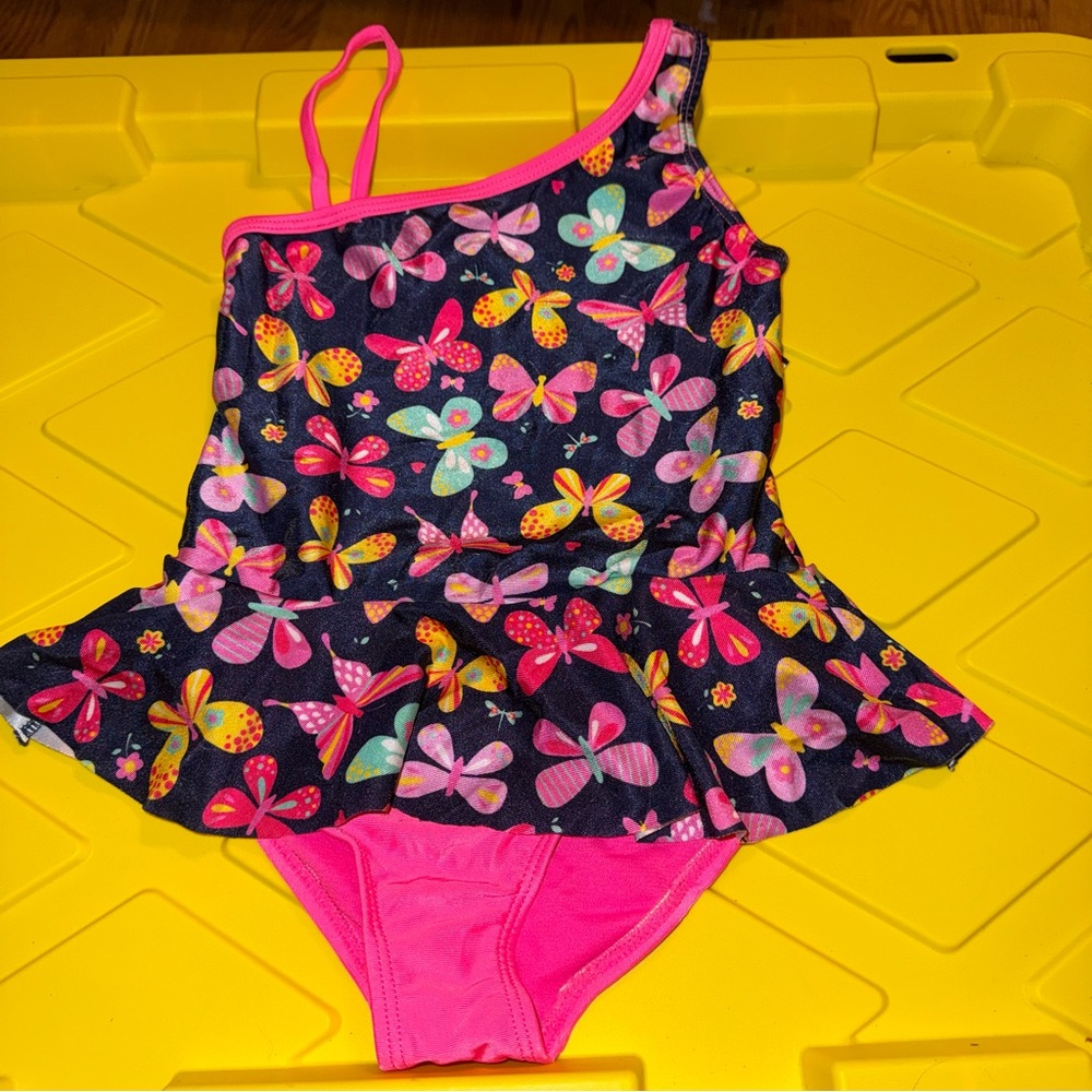 Ikali Toddler Girls Size 5T Swimsuit New NWOT Butterfly Print
